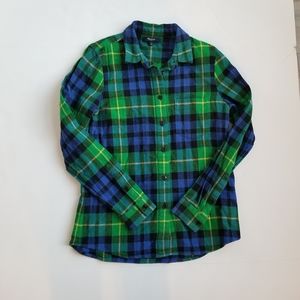 Madewell blue green S button down